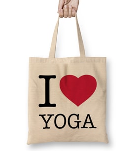 I Love Yoga Bez Çanta Uzun Saplı