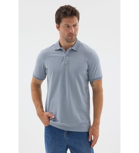 Mavi Polo Yaka Pike Kısa Kol Slim Fit %100 Pamuk Tişört 1011260171