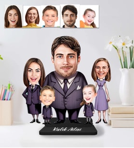 Kişiye Özel Addams Family tasarımlı Model Ahşap Biblo-73