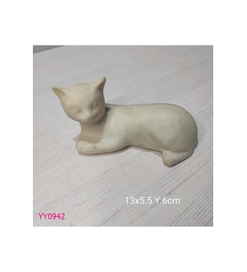 YY0942 Yatan Kedi Biblo Silikon Kalıp