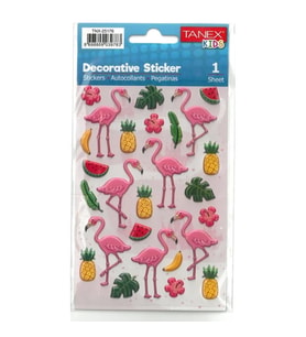 TANEX KIDS TNX-25176 DEKORATİF ETİKETLER - FLAMİNGO SERİSİ STICKER