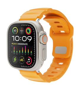 Apple Watch 7 41mm Uyumlu Zore KRD-143 Silikon Kordon (Sarı)