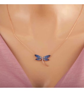 pilelistore Gümüş Rose Yusufçuk Kadın Kolye