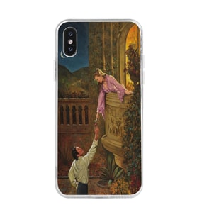 Iphone X ve XS Uyumlu Romeo ve Juliet Tasarımlı Şeffaf Telefon Kılıfı
