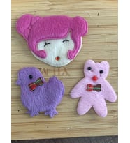 BEBEK APLİKE AYI KIZ CİVCİV 3 MODEL BİRARADA ARMA YAMA DİKİŞ AKSESUAR