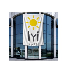 İyi Parti Bayrağı 140gr Premium Raşel Kumaş 400x600cm