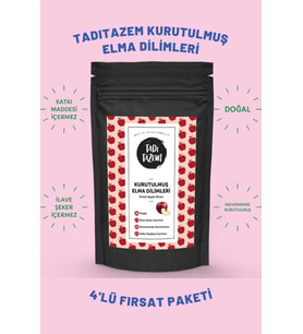 Tadıtazem Kurutulmuş Kırmızı Elma Dilimleri 50 gr. 4’lü fırsat paketi