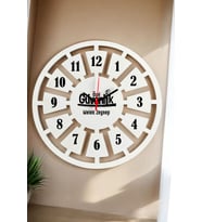 Özel Güvenlik Duvar Saati 40cm 001 (Beyaz)