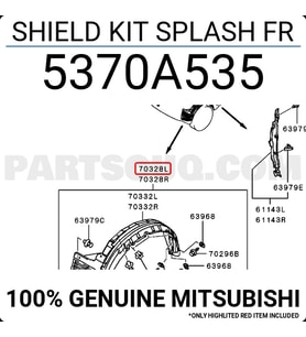 Mitsubishi Pajero Ön Çamurluk Davlumbazı Sol 2007  (Oem No:  5370A535)