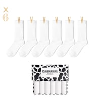 6’lı Beyaz Basic Pamuk Unisex Çorap Seti