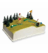Golf Temalı Maket Pasta süsü