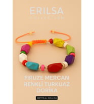 Sertifikalı Dorika Firuze Mercan Renkli Turkuaz Taşı Bileklik – Enerjini Renklerle Yenile (Çok Renkli)