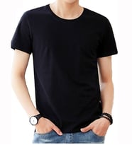 O-Yaka Basic Erkek Tişört (Siyah)