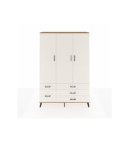 Arges Gardrop 5 Raflı 5 Çekmeceli Tek Askılı 132x30x195 Çam-Aytaşı