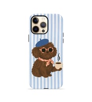 iPhone 12 Pro Vorian Çift Katmanlı MagSafe Kılıf Cafe Dog Riviera