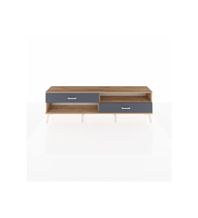 Arges TV Ünitesi Tek Raflı 2 Çekmeceli  176x30x51 Çam-Çam/Antrasit