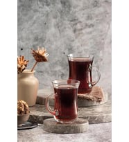 Paşabahçe 55411 Keyifi Çay Bardağı Kulplu Sade 145 ml 6 Parça