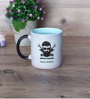 Erkek Kuaförü Kupa Bardak Sihirli Fotoğraflı Kuaförler Günü Hediyesi