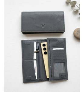 %100 Hakiki Deri Unisex Model Telefon Koymalı Büyük Boy Cüzdan ve El Portföyü 19,5*9,5 cm