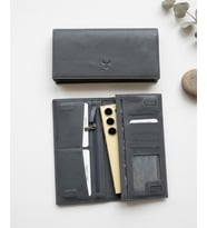 %100 Hakiki Deri Unisex Model Telefon Koymalı Büyük Boy Cüzdan ve El Portföyü 19,5*9,5 cm