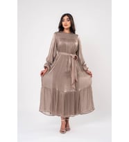 Taş İşlemeli Bel Bağlamalı Abiye Elbise ELB16093
