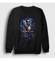 Presmono Unisex Siyah Time Travel Film The Terminator Sweatshirt 254901tt