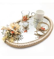 Lora Davet Damat kahve fincanı tepsisi (1 Adet) Somon - 53175