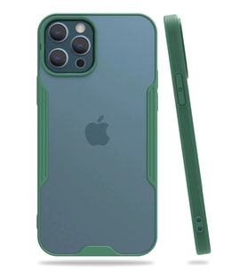 Durukar® iPhone 12 Pro Max Kılıf Platin Silikon - Yeşil