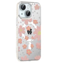Iphone 14 Floral Magsafe Kapak - Pembe