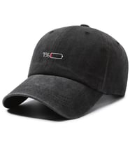 Valkyrie Low Battery Şapka Unisex Vintage Pamuk Ayarlanabilir Baseball Cap Minimal Tasarım Şapka (Siyah)