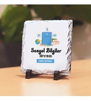Sosyal Bilgiler Öğretmenlerine Hediye Taş Baskı