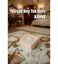 Çeyizlik Küçük Tek Hurç Çiçekli, Kadife Tek Hurç Çeyizlik Dantelli Hurç, Küçük Boy Hurç