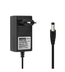Weko 7.2 Volt 1 Amper 5.5x2.5mm Uçlu Adaptör Priz Tipi Jack Girişli Adaptör 7.2V-1A