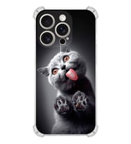 PrintiFy Apple iPhone 15 Pro Max Nazar 3 Şeffaf Köşe ve Kamera Korumalı Korumalı Antişok Kılıf