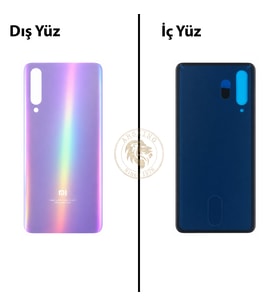 Xiaomi Mi 9 Lavanta Moru Arka Pil Kapağı Batarya Kapağı Lazer Kesim Back Cover