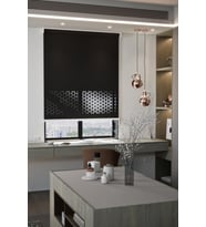 Lazer Kesim Mat Stor Perde, Lazer Kesimli Modern Serisi, M-1008 Siyah Renk