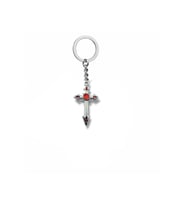 Antik Eskitme Red Dot Haç Figürlü Unisex Anahtarlık – Metal Gotik ve Vintage Aksesuar
