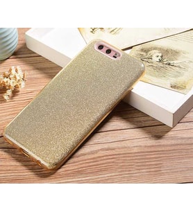 Huawei P10 Plus Kılıf Simli Parlak Shining Kapak (Gold)