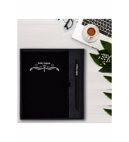 Kişiye Özel  Motifli  Ajanda ve Kalem(PRM236 (Siyah)