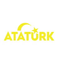 Atatürk yazısı ve Ayyıldız Sticker17x17 Cm Sarı