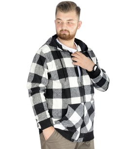 Mode XL Erkek Oduncu Kapsonlu Sweat Pocket 21574 Siyah