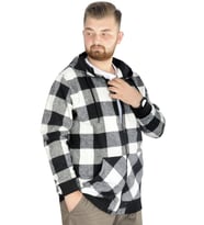 Mode XL Erkek Oduncu Kapsonlu Sweat Pocket 21574 Siyah