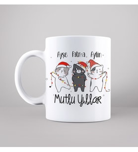 Wee Bears & Yılbaşı & Mutlu Yıllar Tasarımlı Kupa Kişiye Özel