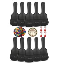 Midex GK-40K-10X 10'lu Klasik Gitar Çantası Kaliteli Siyah Kılıf