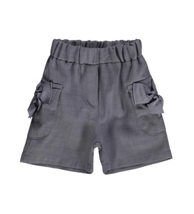Civil Baby Cepli Fiyonklu 6-18 Ay Şort - Gri