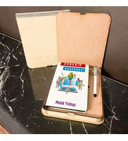 Donanım Mühendisi Ahşap Kutulu Defter Kalem Set