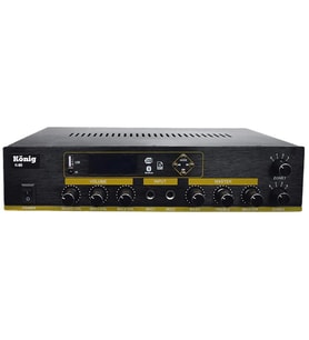 König k-90 100 Watt Anfi Usb Bluetooth 2 Bölgeli 2 Mikrofon Girişli Amfi