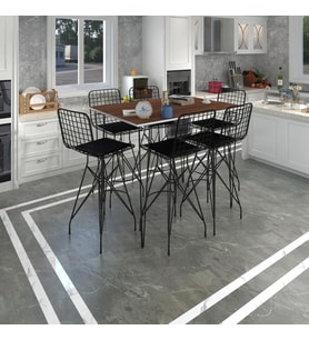 Knsz masa sandalye takımı hem105zengin cvzsyh 130*090 6 sandalye syhsyh