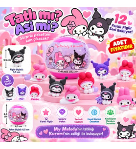 20533 3D FİGÜR MY MELODY KUROMI SÜRPRİZ PAKET KRM 3R 36D (adet fiyatıdır)