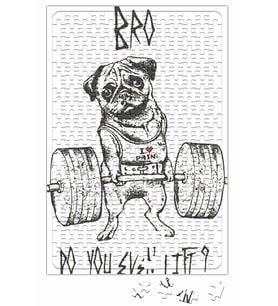 Pug Bodybuilder Köpek Puzzle 240 Parça Yapboz